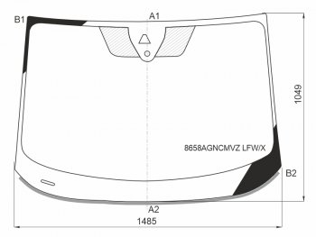 13 799 р. Стекло лобовое (Камера Датчик дождя Молдинг) Volkswagen ID.4 20-  ID.5 21- XYG 8658AGNCMVZ LFW/X  с доставкой в г. Кемерово. Увеличить фотографию 1