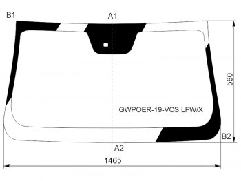 10 899 р. Стекло лобовое (Датчик дождя 4D PICK UP) Great Wall Poer 21- XYG GWPOER-19-VCS LFW/X  с доставкой в г. Кемерово. Увеличить фотографию 1