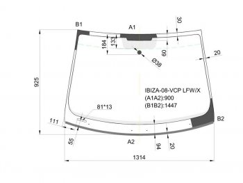 8 599 р. Стекло лобовое (Молдинг) SEAT Ibiza 08-17 XYG IBIZA-08-VCP LFW/X  с доставкой в г. Кемерово. Увеличить фотографию 1