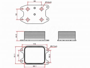 4 199 р. Радиатор масляный AUDI A1 10-A3 12-A4 15-A5 16-Q2 16-Q3 11-SKODA FABIA 14-OCTAVIA 13-RAPID 1 SAT ST-04E117021C  с доставкой в г. Кемерово. Увеличить фотографию 1