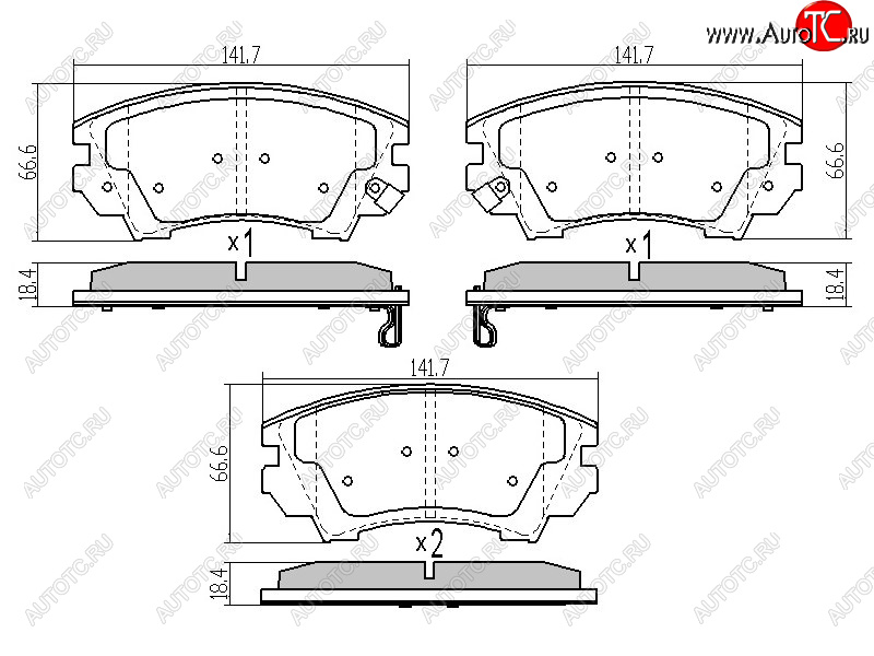 1 269 р. Колодки тормозные перед FR-FL SAT Opel Astra J хэтчбек 5 дв.  рестайлинг (2012-2017)  с доставкой в г. Кемерово