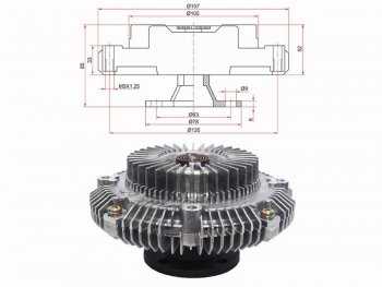 Вискомуфта TOYOTA HILUX 3VZE 93-94 SAT ST-16210-65030