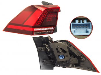 Фонарь задний левый (LED) SAT Volkswagen Tiguan  Mk2 (2016-2020) дорестайлинг