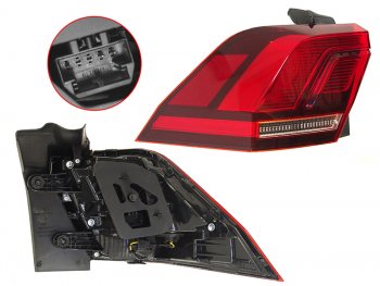 Фонарь задний левый (внешний, LED) SAT Volkswagen Tiguan  Mk2 (2016-2020) дорестайлинг