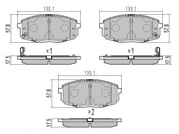 1 099 р. Колодки тормозные перед FL-FR SAT  Hyundai Creta ( GS,  SU) (2015-2022), Hyundai I30 ( FD,  2 GD,  3 PD) (2007-2020), Hyundai I30 Fastback  PD (2017-2023), KIA Ceed  1 ED (2006-2012)  с доставкой в г. Кемерово. Увеличить фотографию 1