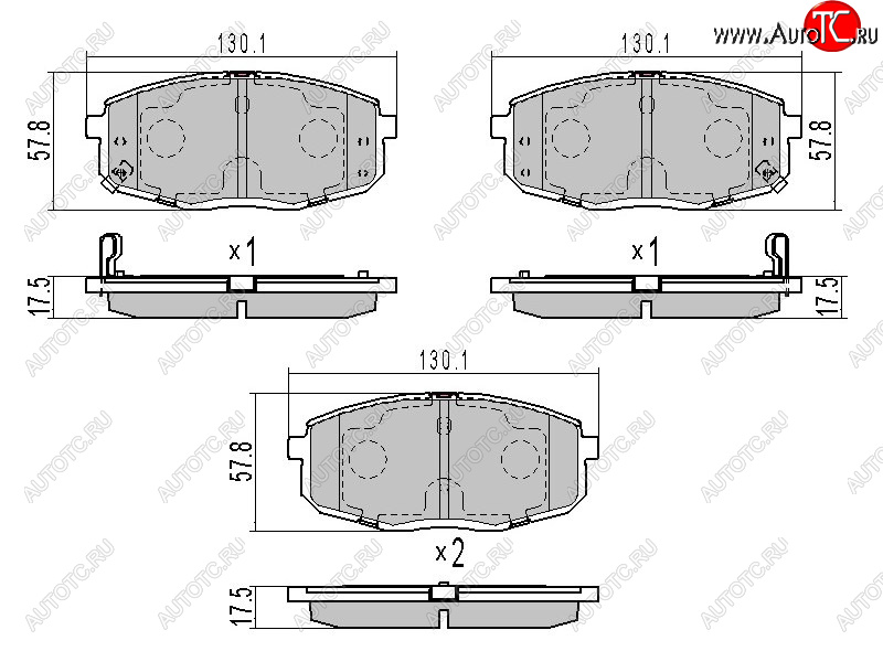 1 099 р. Колодки тормозные перед FL-FR SAT  Hyundai Creta ( GS,  SU) (2015-2022), Hyundai I30 ( FD,  2 GD,  3 PD) (2007-2020), Hyundai I30 Fastback  PD (2017-2023), KIA Ceed  1 ED (2006-2012)  с доставкой в г. Кемерово