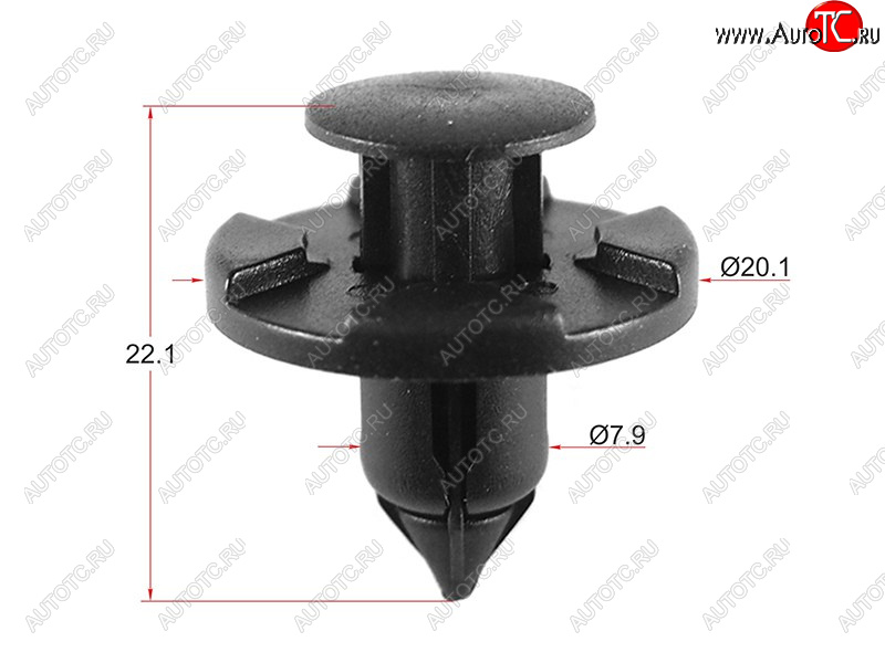 13 р. Клипса защиты бампера NISSANMITSUBISHIHONDA (1 шт.) SAT ST-KJ-826  с доставкой в г. Кемерово