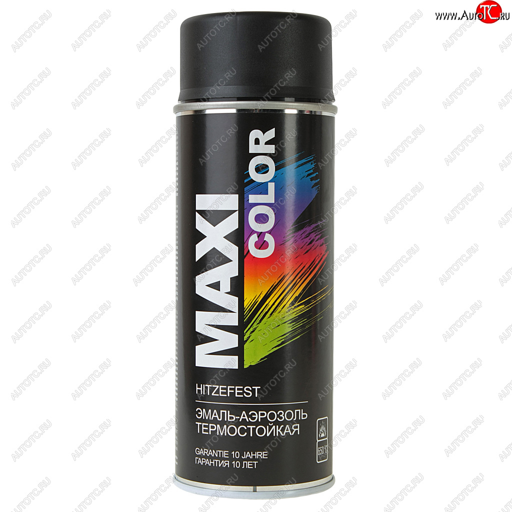 689 р. Краска термостойкая черная аэрозоль 400мл MAXI COLOR MAXI COLOR 0008mx  с доставкой в г. Кемерово