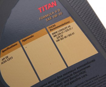 4 999 р. Масло моторное TITAN Formula II D 5W30 синт.4л FUCHS FUCHS 0059991003  с доставкой в г. Кемерово. Увеличить фотографию 2