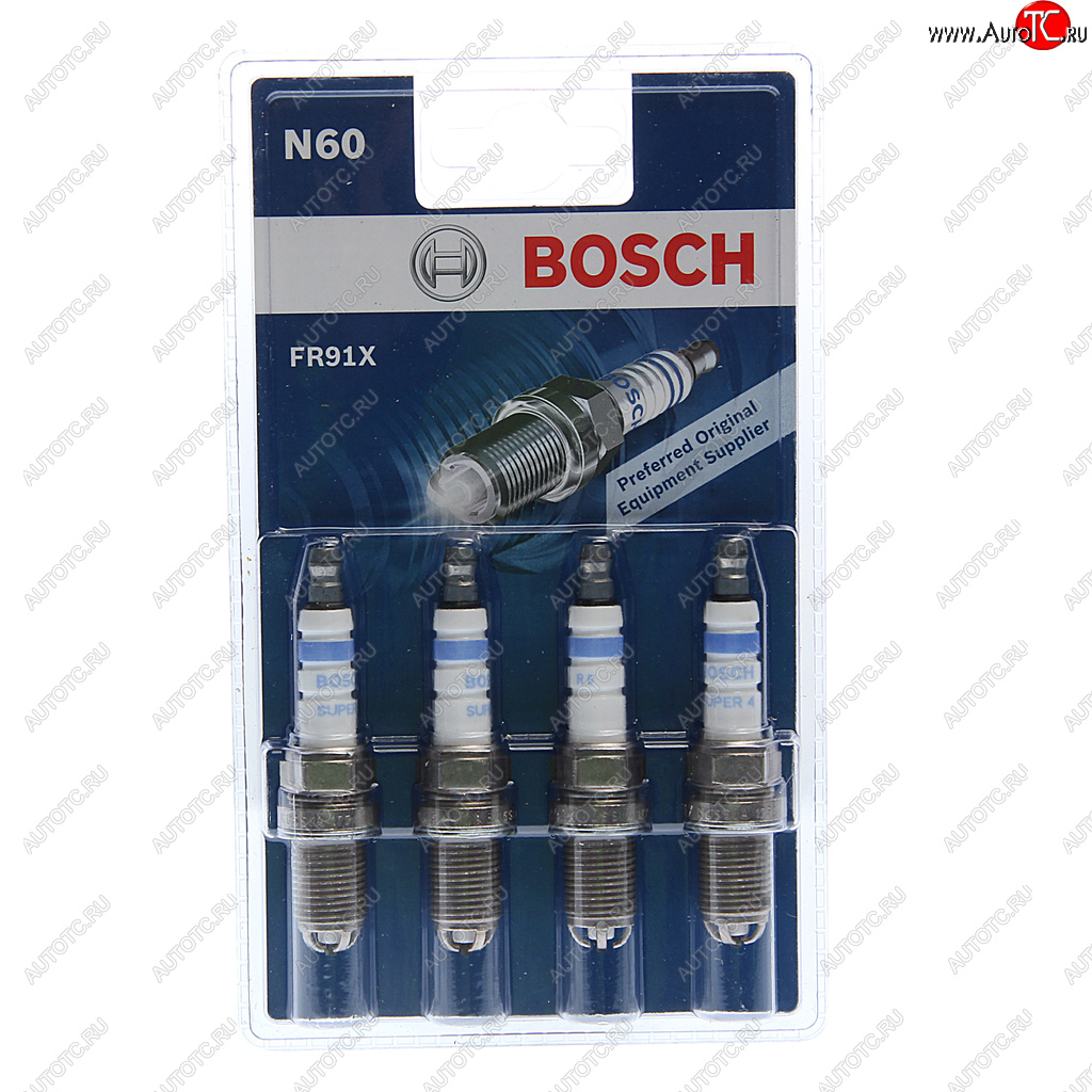 1 569 р. Свеча зажигания FR91X SUPER-4 комплект BOSCH BOSCH 0242222804  с доставкой в г. Кемерово