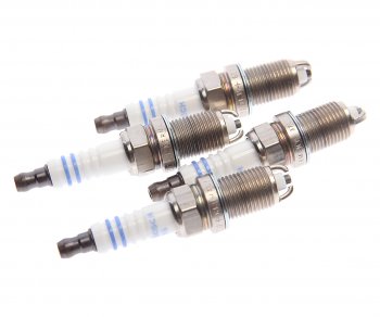 989 р. Свеча зажигания FLR8LDСU+ 1.0 (4шт.) BOSCH BOSCH 0242229878  с доставкой в г. Кемерово. Увеличить фотографию 2
