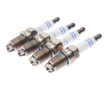 989 р. Свеча зажигания FLR8LDСU+ 1.0 (4шт.) BOSCH BOSCH 0242229878  с доставкой в г. Кемерово. Увеличить фотографию 1