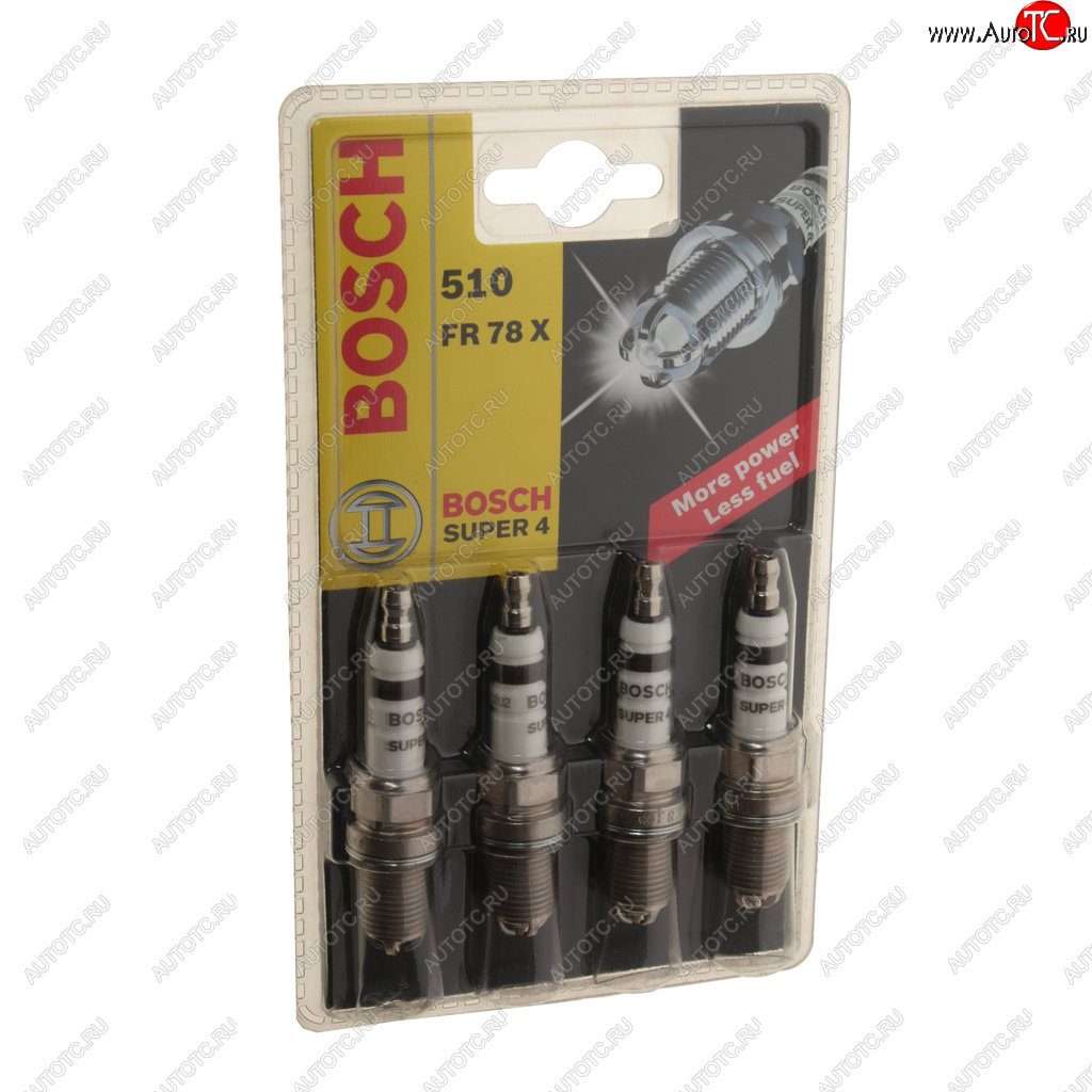 1 399 р. Свеча зажигания FR78X SUPER-4 комплект BOSCH BOSCH 0242232802  с доставкой в г. Кемерово