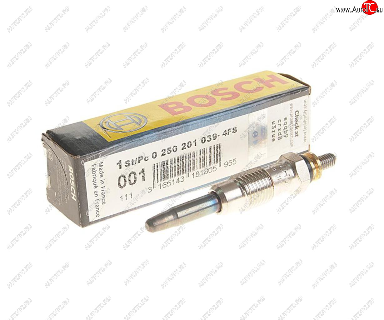 969 р. Свеча накаливания BOSCH BOSCH 0250201039  с доставкой в г. Кемерово