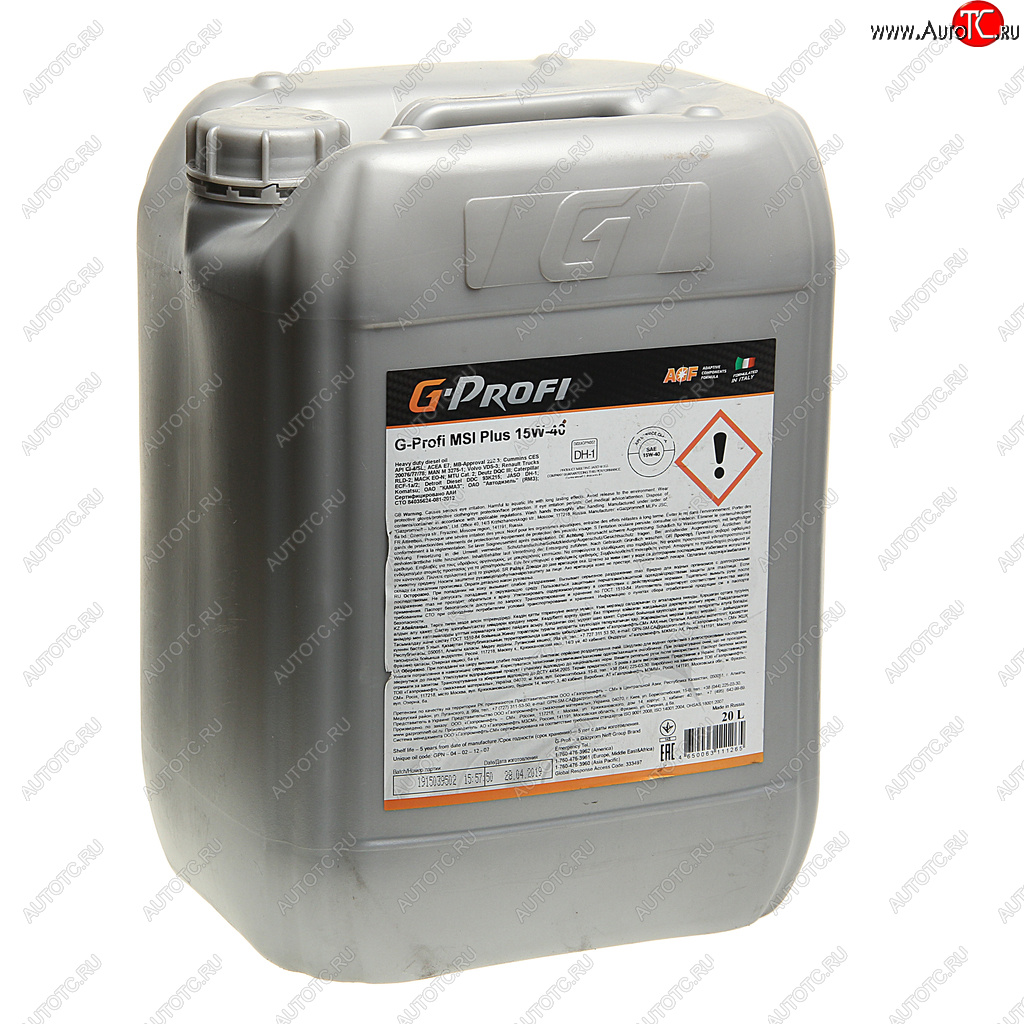6 499 р. Масло дизельное G-PROFI MSI Plus CI-4E7E5 15W40 псинт.20л G-ENERGY GAZPROMNEFT 0253130340  с доставкой в г. Кемерово