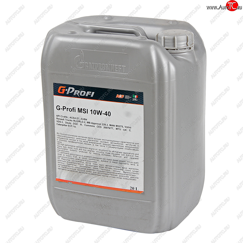 8 399 р. Масло дизельное G-PROFI MSI CI-4E5 10W40 псинт.20л G-ENERGY GAZPROMNEFT 0253140107  с доставкой в г. Кемерово