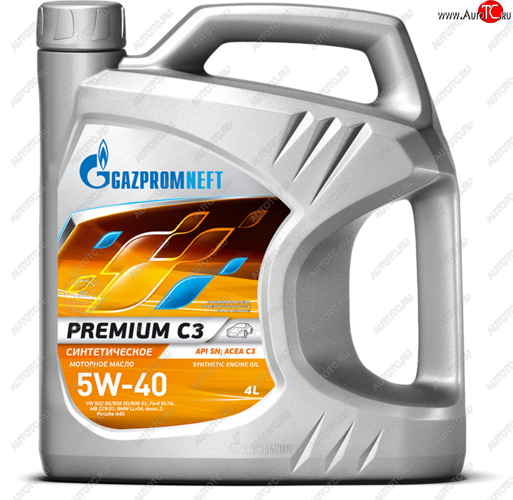 2 589 р. Масло моторное Premium C3SN 5W40 синт.4л GAZPROMNEFT GAZPROMNEFT 0253142233  с доставкой в г. Кемерово