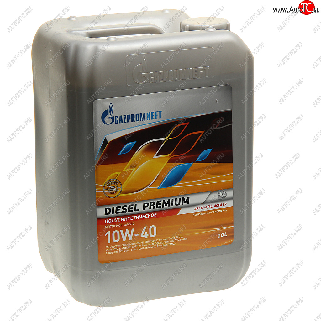 4 199 р. Масло дизельное DIESEL PREMIUM CI-4SLE7E5 10W40 псинт.10л9.23кг GAZPROMNEFT GAZPROMNEFT 0253142307  с доставкой в г. Кемерово