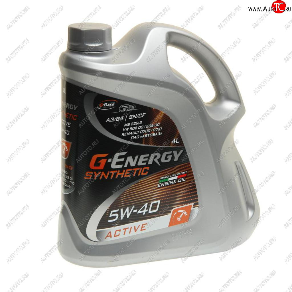 2 299 р. Масло моторное Synthetic Active SNCFA3B4 5W40 синт.4л G-ENERGY GAZPROMNEFT 0253142410  с доставкой в г. Кемерово