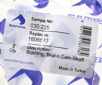 111 р. Втулка VOLVO F12 вала тормозного (30x44x49) SAMPA SAMPA 030.235  с доставкой в г. Кемерово. Увеличить фотографию 3