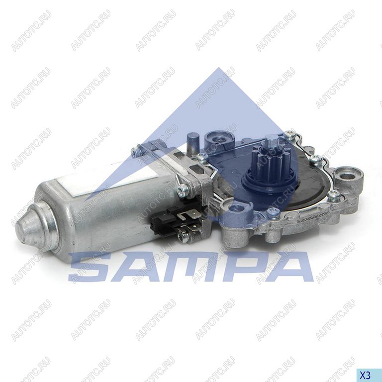 2 599 р. Мотор-редуктор стеклоподъемника SCANIA VOLVO левый SAMPA SAMPA 034.156  с доставкой в г. Кемерово
