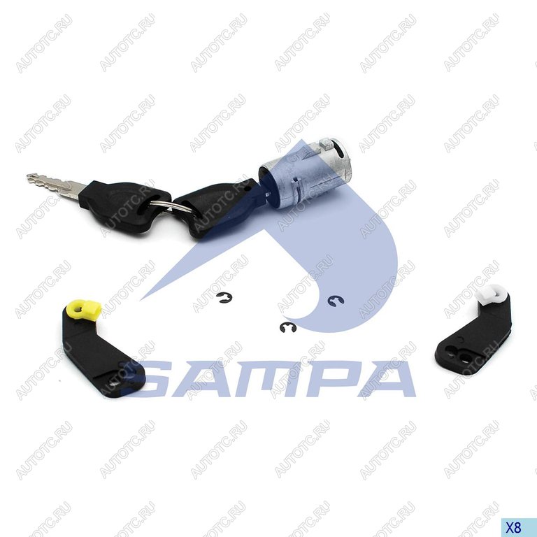 519 р. Личинка RENAULT Midlum замка двери (1 личинка,2 ключа) SAMPA SAMPA 034.265  с доставкой в г. Кемерово