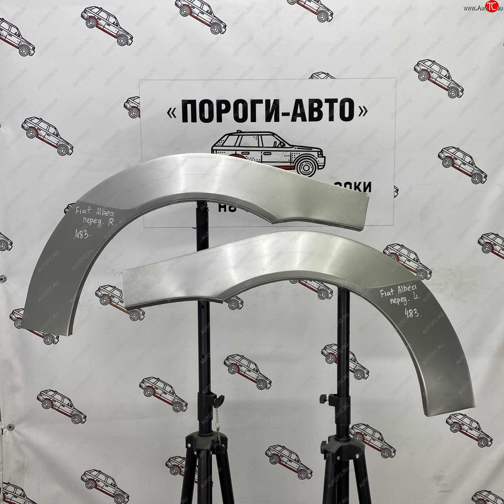 4 299 р. Комплект передних ремонтных арок Пороги-Авто  Fiat Albea  170 (2002-2012) седан (Холоднокатаная сталь 0,8 мм)  с доставкой в г. Кемерово