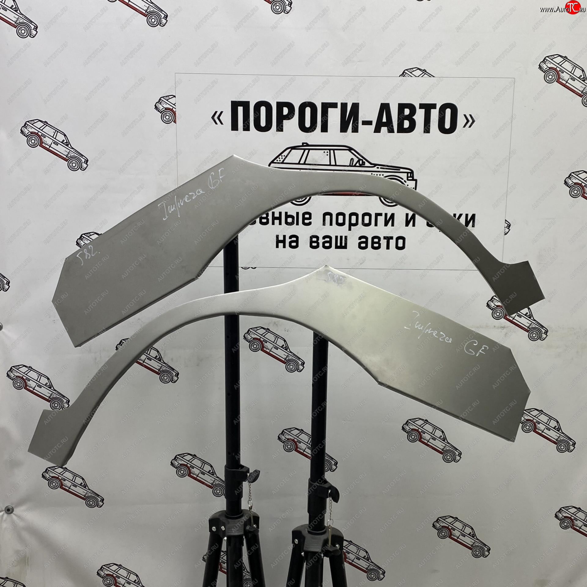 4 299 р. Комплект задних ремонтных арок Пороги-Авто  Subaru Impreza  GF (1992-2000) универсал (Холоднокатаная сталь 0,8 мм)  с доставкой в г. Кемерово