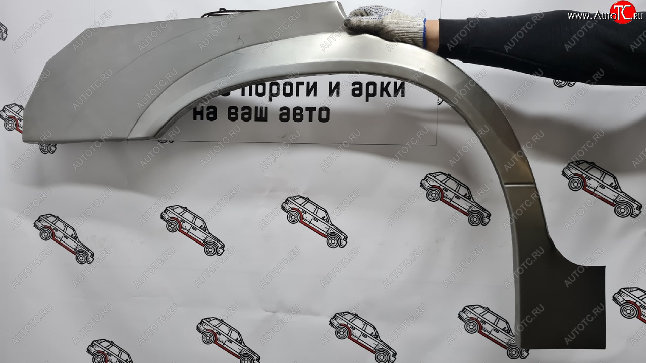 2 199 р. Левая внешняя ремонтная арка (Long) Пороги-Авто  KIA Sportage  2 JE,KM (2004-2010) дорестайлинг,  рестайлинг (Холоднокатаная сталь 0,8 мм)  с доставкой в г. Кемерово