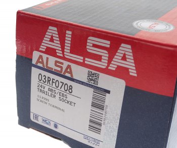 1 499 р. Разъем электрический прицепа ISO 7638 15-полюсный АБС (розетка) ALSA ALSA 03rf0708  с доставкой в г. Кемерово. Увеличить фотографию 4