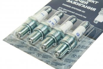 839 р. Свеча зажигания ЗМЗ-406 (комплект 4шт.) (ОАО ЗМЗ) ЗМЗ 040620-3707008-00  с доставкой в г. Кемерово. Увеличить фотографию 2
