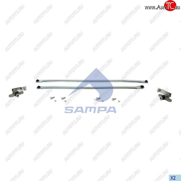 2 779 р. Тяга SCANIA 4 series трапеции стеклоочистителя комплект (2шарнира,2тяги) SAMPA SAMPA 040.842  с доставкой в г. Кемерово