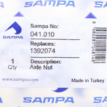 749 р. Гайка SCANIA ступицы задней левая (M82x2) SAMPA SAMPA 041.010  с доставкой в г. Кемерово. Увеличить фотографию 3