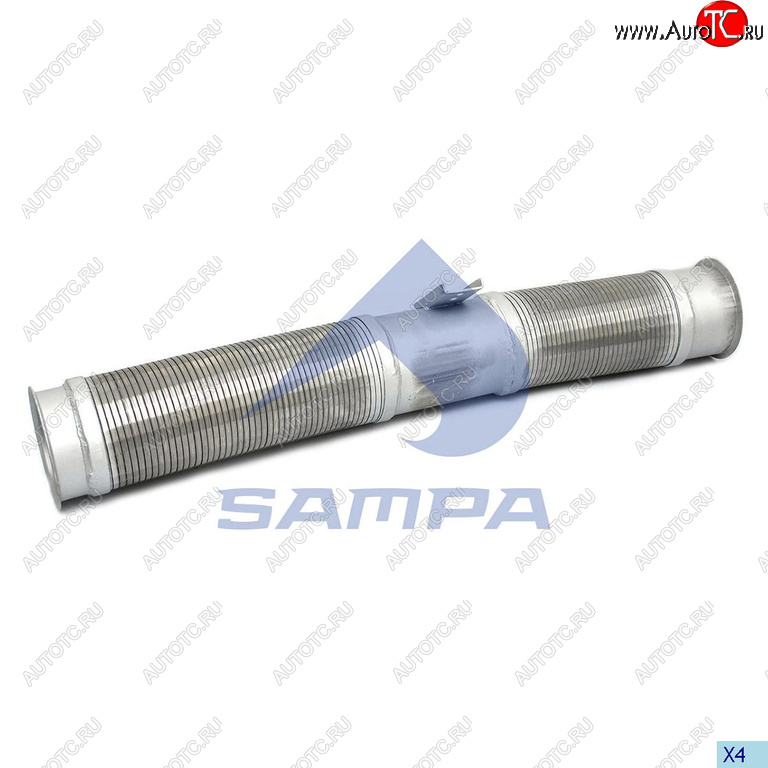 3 099 р. Труба глушителя SCANIA 4 series передняя (с гофрой) SAMPA SAMPA 041.038  с доставкой в г. Кемерово