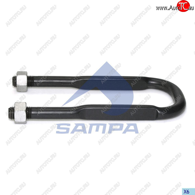 1 499 р. Стремянка SCANIA P340 рессоры задней (с гайками) SAMPA SAMPA 041.135  с доставкой в г. Кемерово