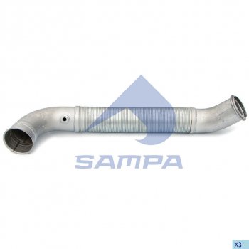 6 999 р. Труба промежуточная глушителя SCANIA с гофрой SAMPA SAMPA 041.376  с доставкой в г. Кемерово. Увеличить фотографию 1