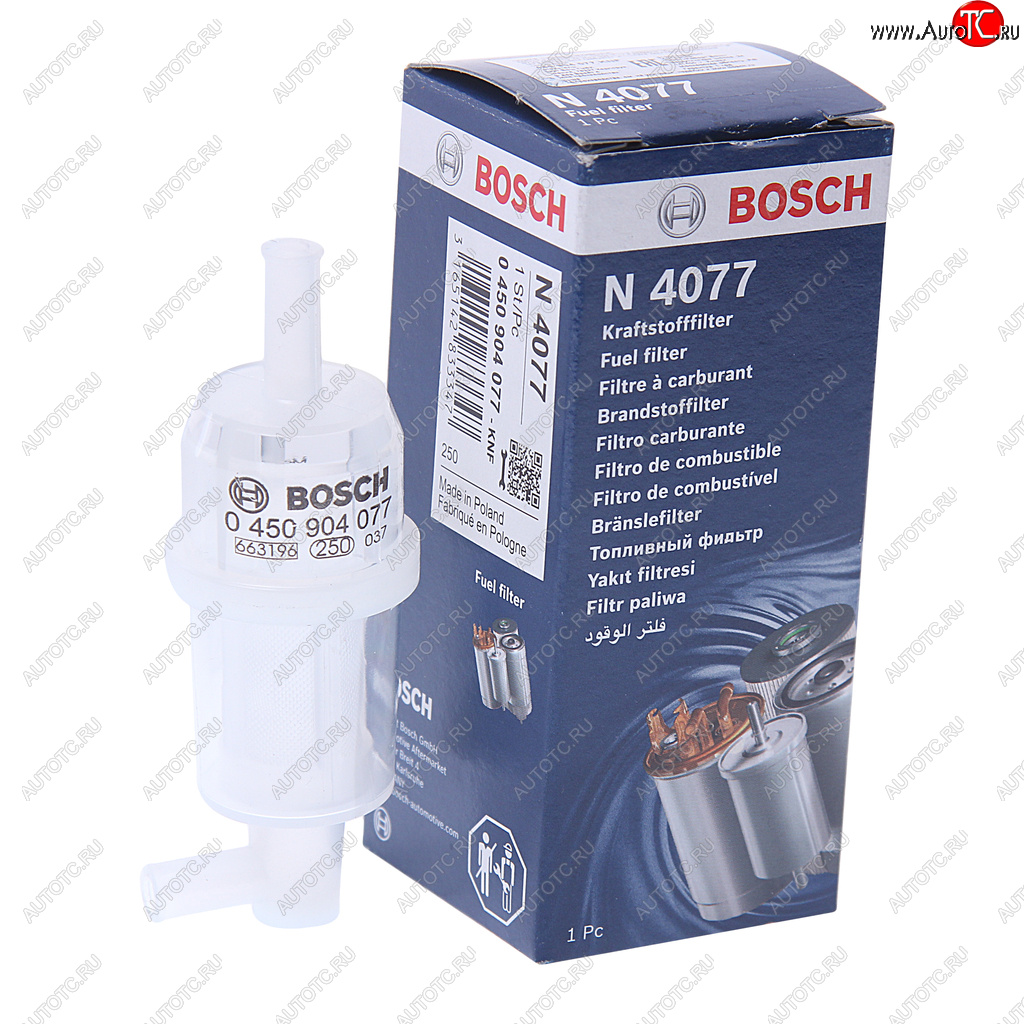 220 р. Фильтр топливный MERCEDES E (W124),G (W460,W463) BOSCH BOSCH 0450904077 BOSCH 0450904077  с доставкой в г. Кемерово