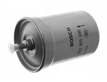 1 289 р. Фильтр топливный ГАЗ-3110i,3302i ЕВРО-3 тонкой очистки (дв.ЗМЗ-406,CHRYSLER 2.4) (хомут) BOSCH BOSCH 0450905030  с доставкой в г. Кемерово. Увеличить фотографию 1