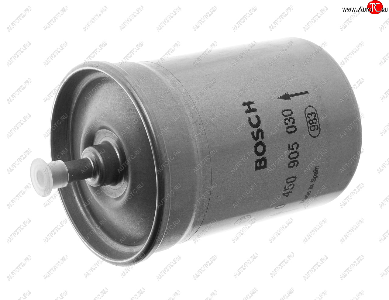 1 289 р. Фильтр топливный ГАЗ-3110i,3302i ЕВРО-3 тонкой очистки (дв.ЗМЗ-406,CHRYSLER 2.4) (хомут) BOSCH BOSCH 0450905030  с доставкой в г. Кемерово