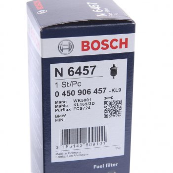 2 299 р. Фильтр топливный BMW 1 (E82,88),3 (E46),5 (E60),X3 (E83) BOSCH BOSCH 0450906457  с доставкой в г. Кемерово. Увеличить фотографию 3