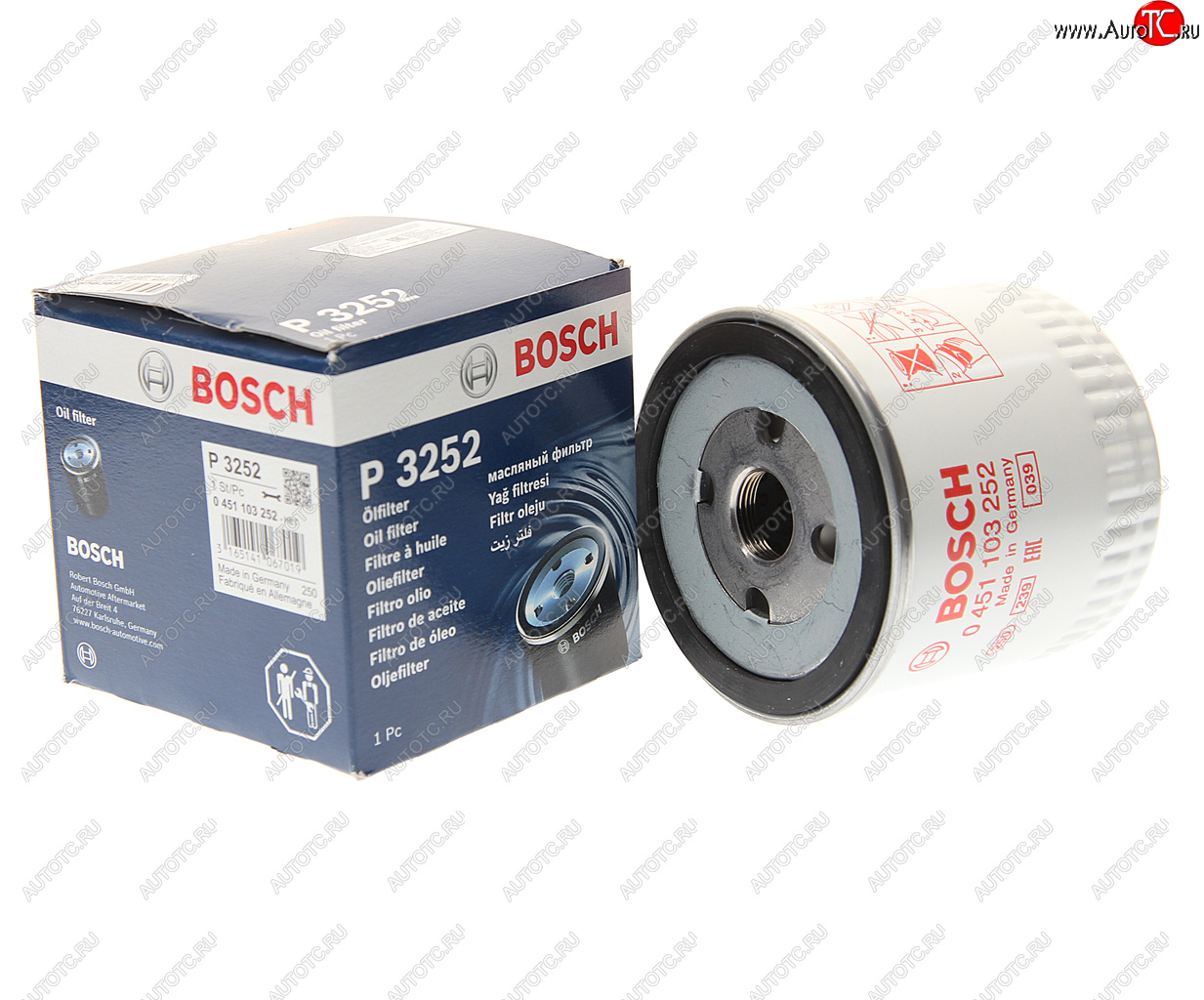 769 р. Фильтр масляный FORD Focus (98-04),Transit (83-) (DTDI) BOSCH BOSCH 0451103252  с доставкой в г. Кемерово