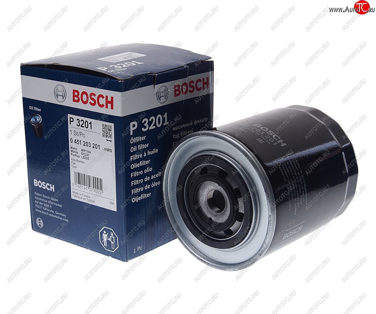 1 269 р. Фильтр масляный PEUGEOT Boxer CITROEN Jumper FIAT Ducato (94-) (2.8) BOSCH BOSCH 0451203201  с доставкой в г. Кемерово