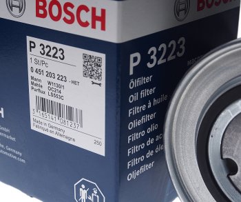 1 199 р. Фильтр масляный VW T4 (90-03) AUDI 100 (83-94) BOSCH BOSCH 0451203223 BOSCH 0451203223  с доставкой в г. Кемерово. Увеличить фотографию 2