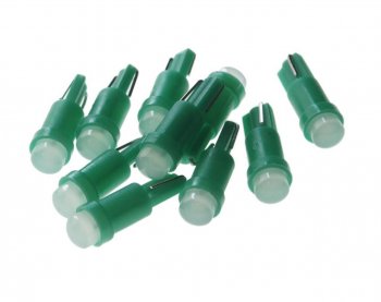 9 р. Лампа светодиодная 12V T5 W2x4.6d COB Green MEGA ELECTRIC MEGA ELECTRIC 05012g  с доставкой в г. Кемерово. Увеличить фотографию 1