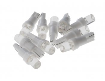 10 р. Лампа светодиодная 12V T5 W2x4.6d с патроном B8.5d 1 LED CONE White MEGA ELECTRIC MEGA ELECTRIC 050212w  с доставкой в г. Кемерово. Увеличить фотографию 1