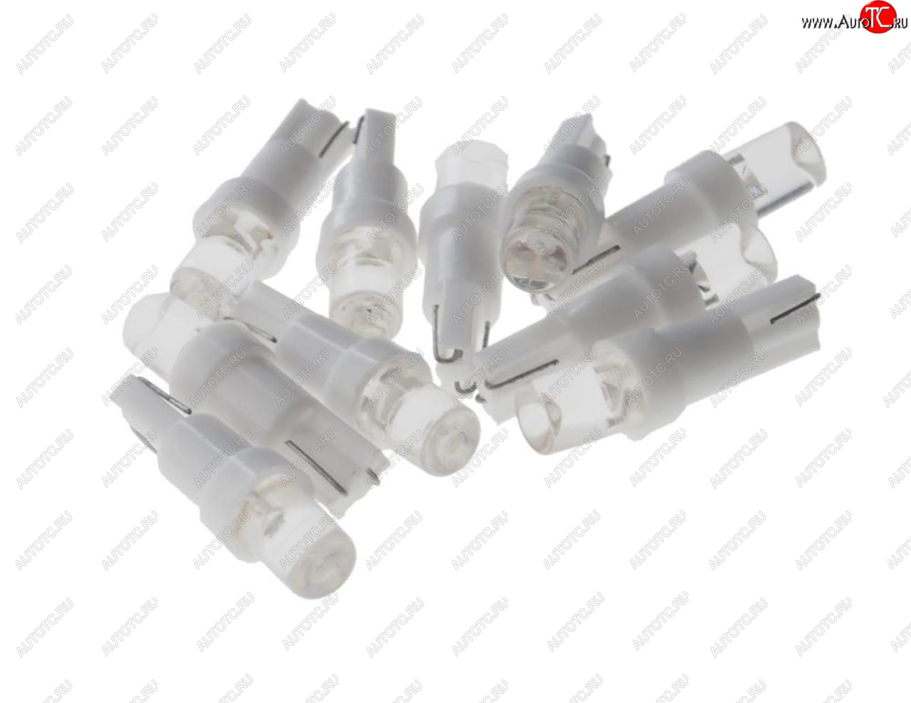 10 р. Лампа светодиодная 12V T5 W2x4.6d с патроном B8.5d 1 LED CONE White MEGA ELECTRIC MEGA ELECTRIC 050212w  с доставкой в г. Кемерово