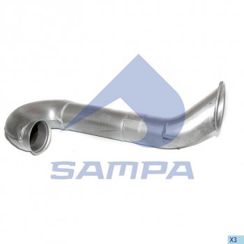 8 499 р. Труба выхлопная DAF 95XF задняя часть SAMPA SAMPA 050.438  с доставкой в г. Кемерово. Увеличить фотографию 1