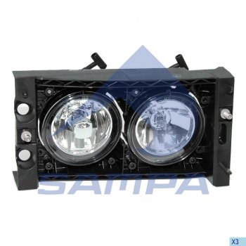 4 099 р. Фара противотуманная DAF XF95,CF65,CF75,CF85,LF45,LF55 левая SAMPA SAMPA 051.086  с доставкой в г. Кемерово. Увеличить фотографию 1