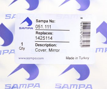 299 р. Крышка DAF XF95,XF105 корпуса зеркала SAMPA SAMPA 051.111  с доставкой в г. Кемерово. Увеличить фотографию 3