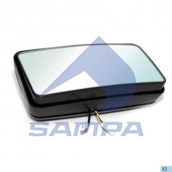 2 799 р. Зеркало боковое DAF левоеправое с подогревом SAMPA SAMPA 051.117  с доставкой в г. Кемерово. Увеличить фотографию 1